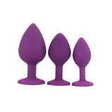 Loving Joy silicone butt plug set purple set of 3, UK version