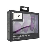 Loving Joy silicone butt plug set purple set of 3, UK version