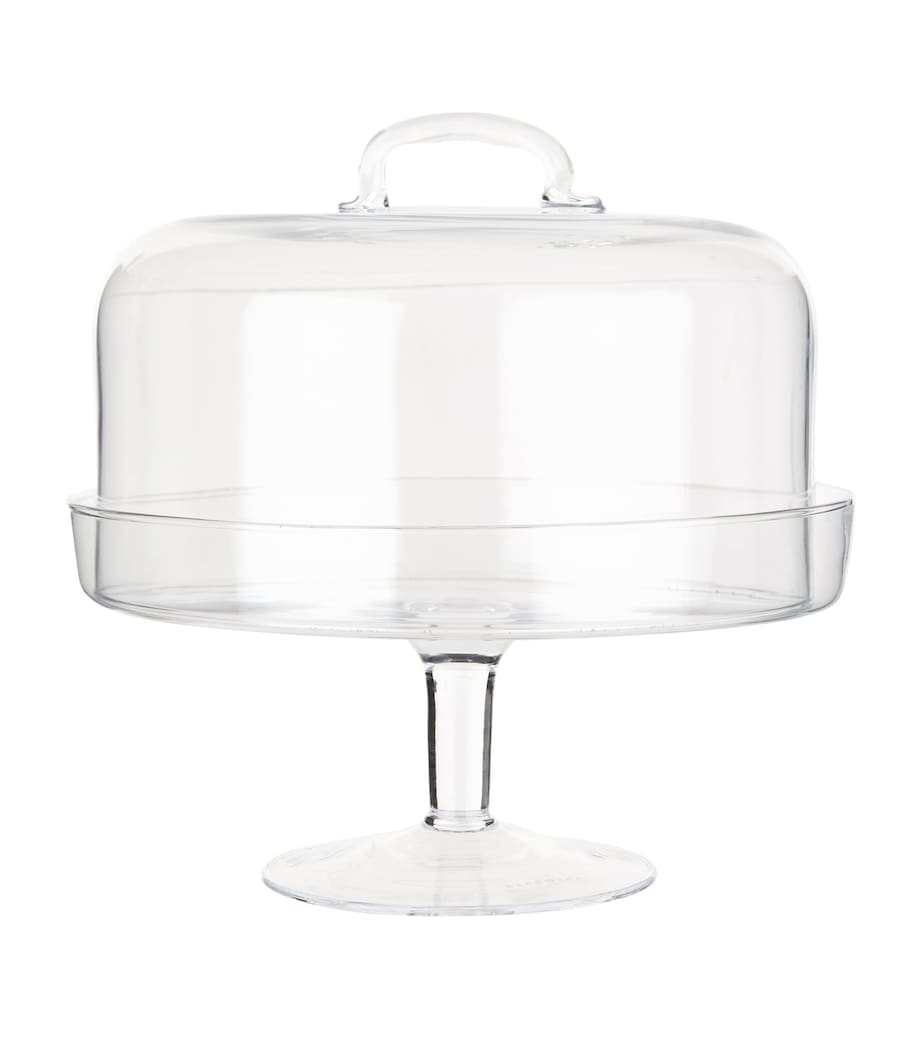 LSA International glass cake stand with dome (British brand)