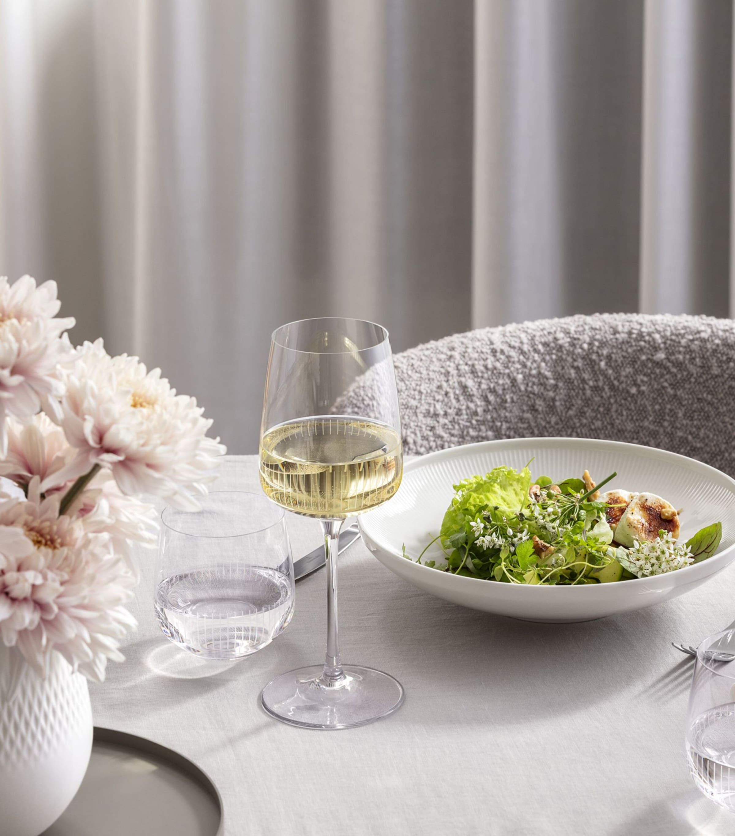 Villeroy & Boch Crystal Afina white wine glasses 125ml (British brand)