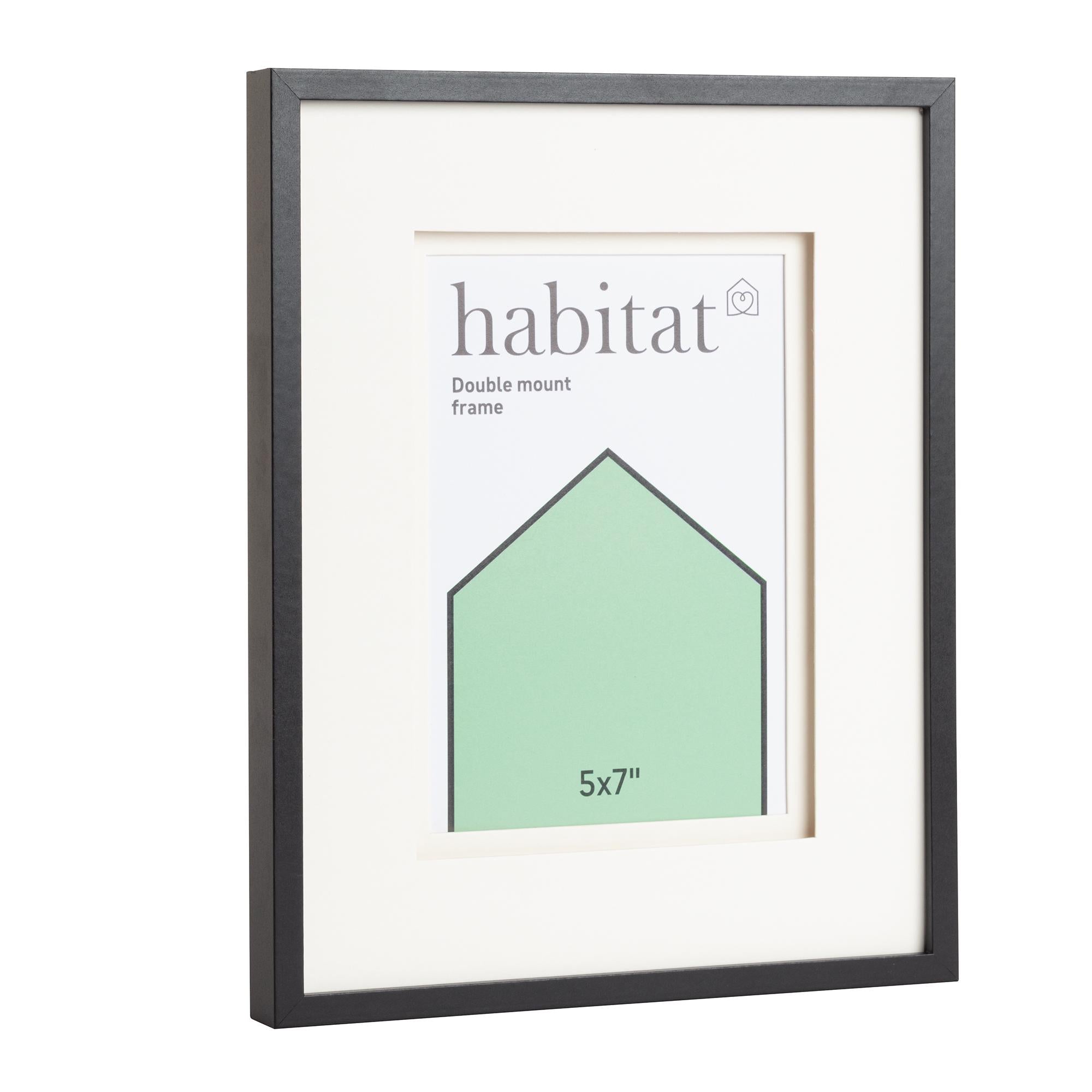 Sainsbury's Home Black Double Mount Frame - 5x7 GOODS Sainsburys   