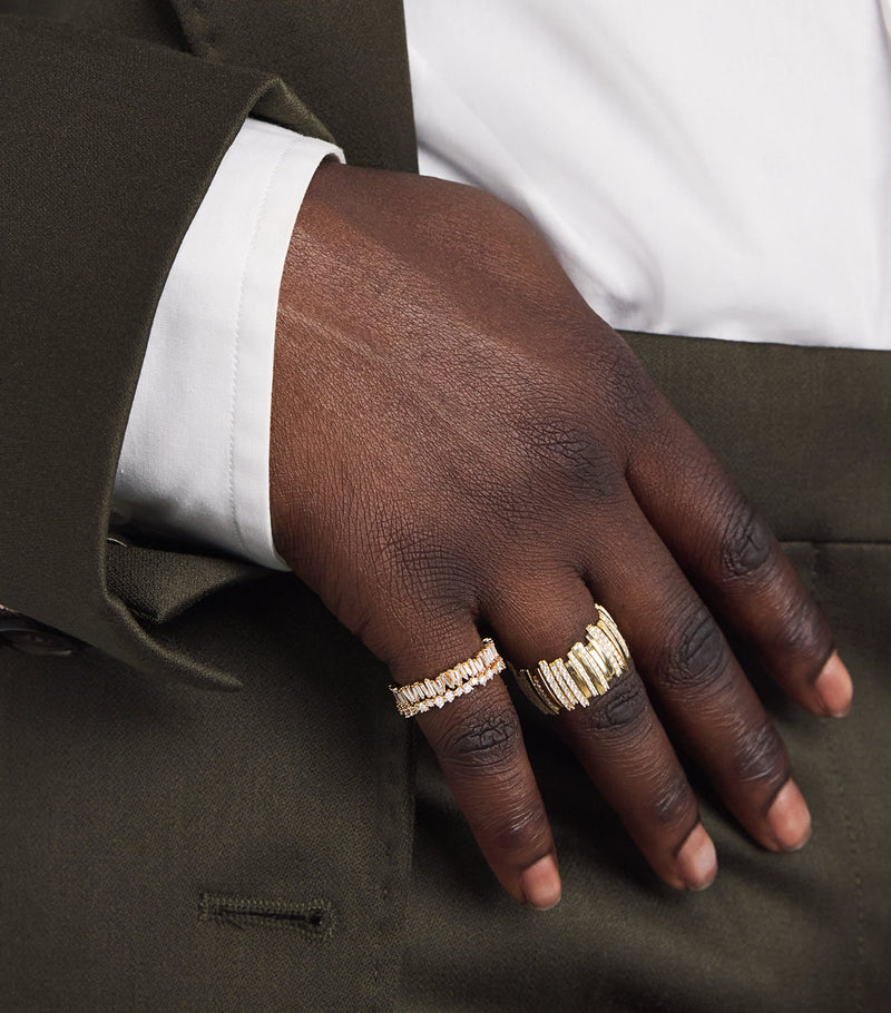 Suzanne Kalan yellow gold diamond eternity ring, UK version