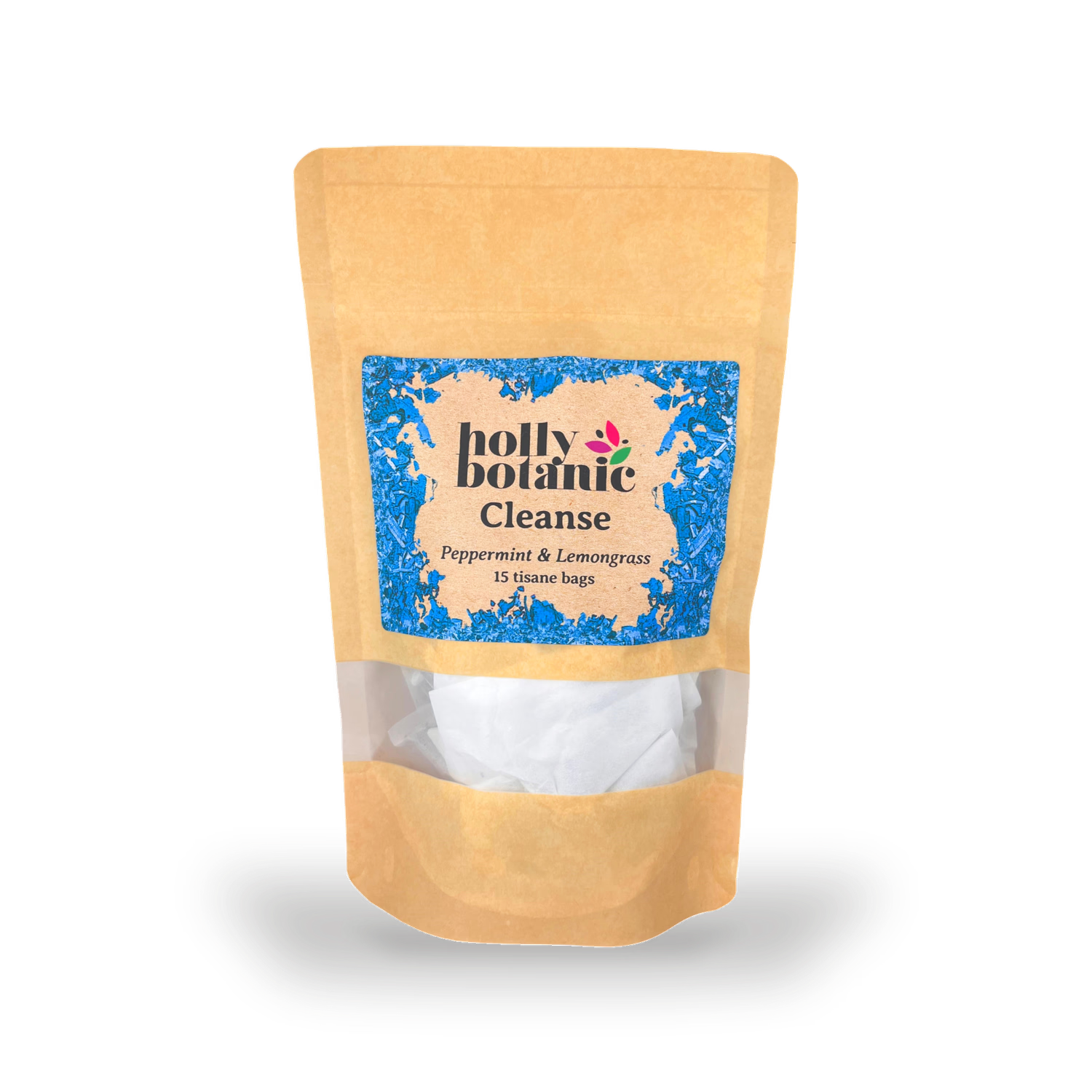 Holly Botanic tisane peppermint lemongrass 15 tea bags - British product