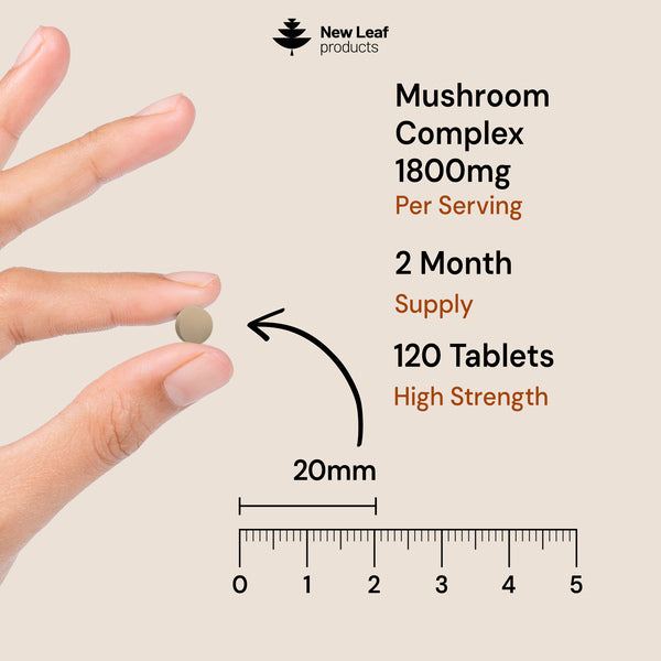New Leaf Mushroom Complex 1800mg 120 tablets (British brand)