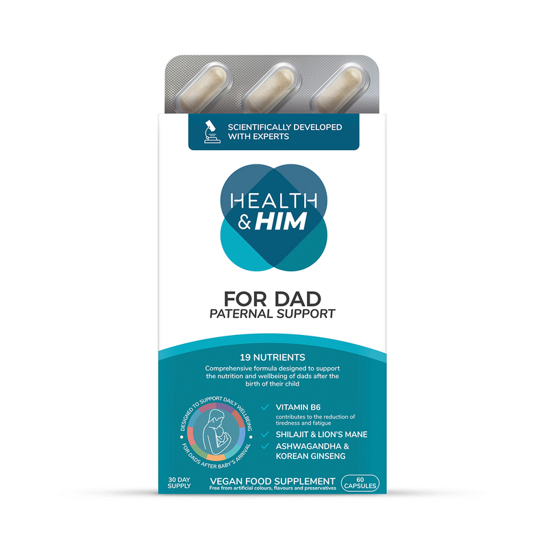 Health & Him supplement For Dad 60 capsules, imported from the UK