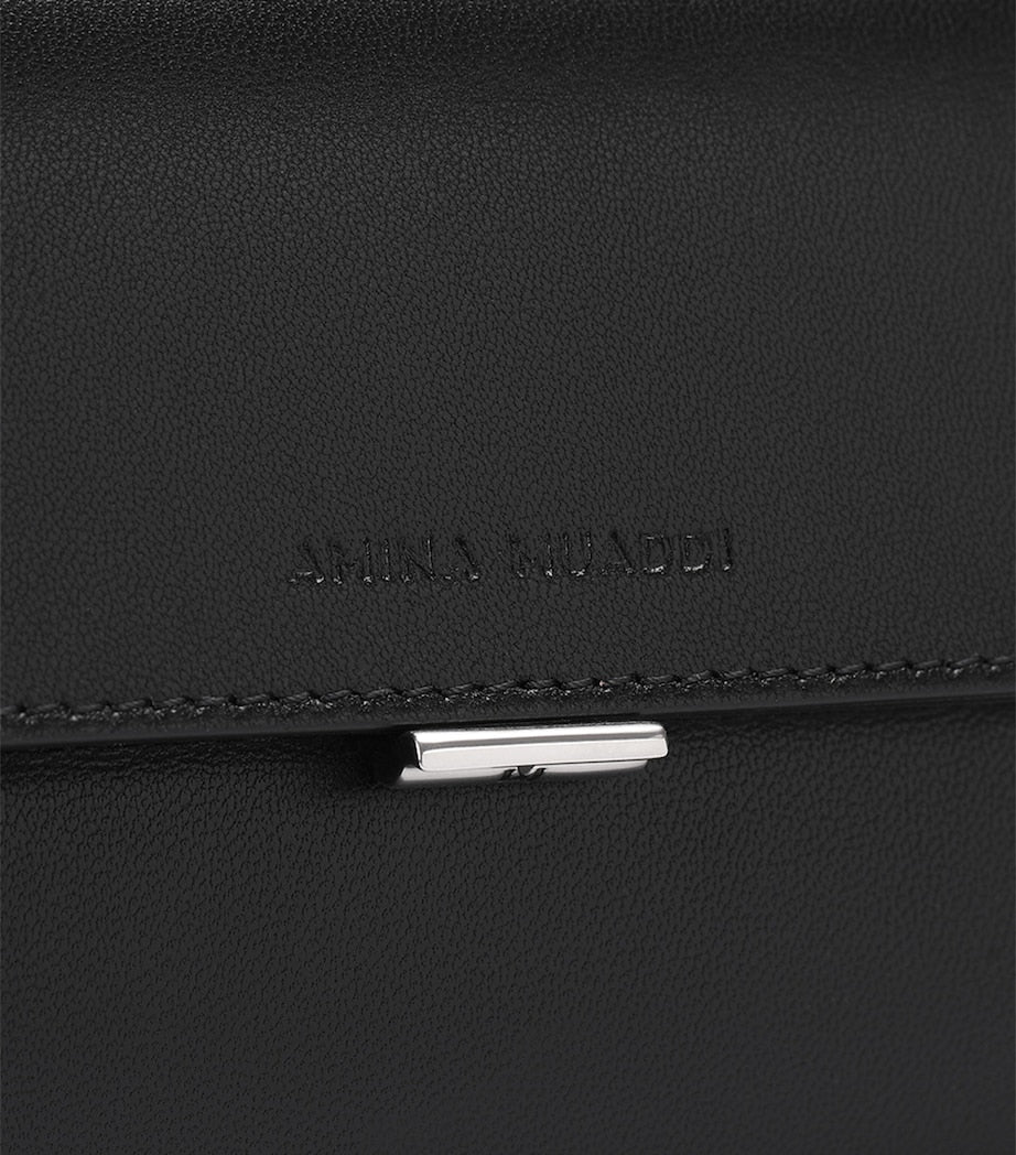 Amina Muaddi Leather Ami clutch bag - British product