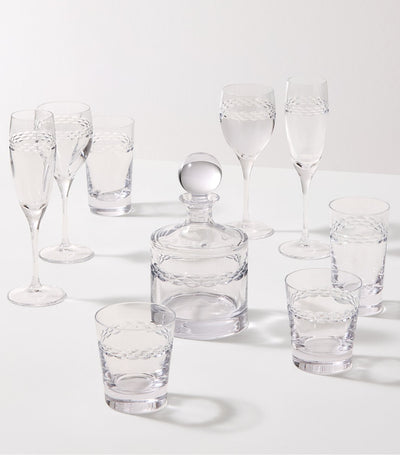 Harrods Set of 2 Crystal Champagne Flutes 210ml- Buy online at McGrocer