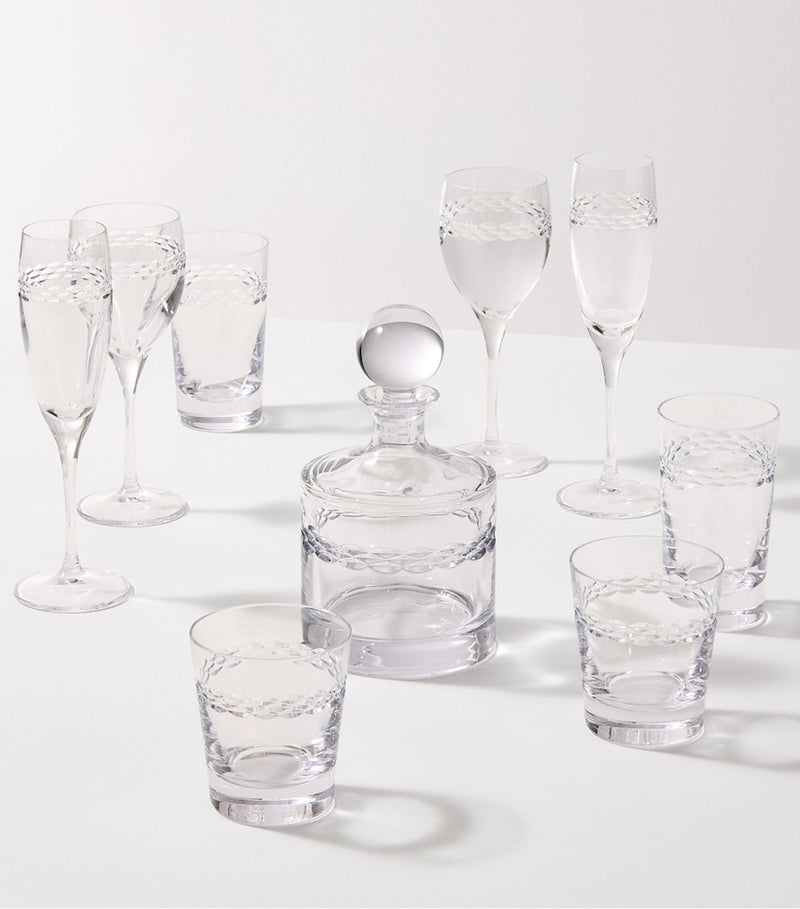 Wedgwood set of two crystal champagne flutes with 210ml capacity (British brand)
