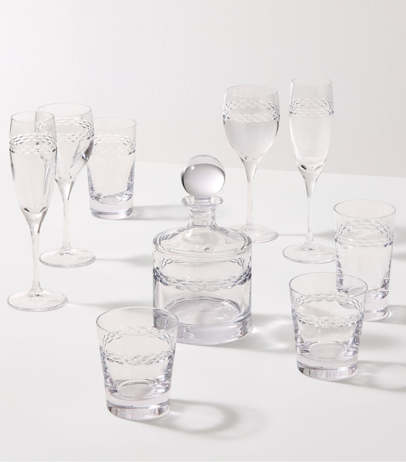 Wedgwood set of two crystal champagne flutes with 210ml capacity (British brand)
