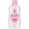 Johnson's Baby Oil liquid moisturizer bottle 200ml, UK version.