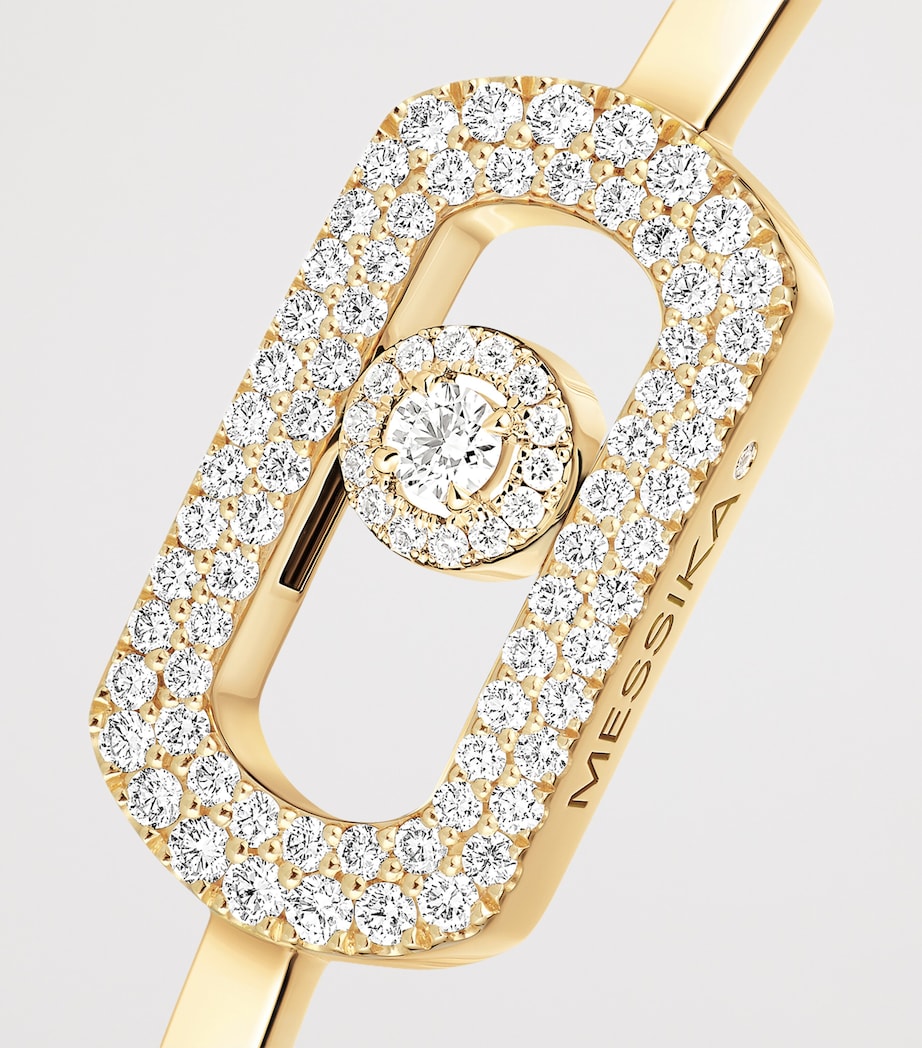 Messika So Move yellow gold diamond pavé bangle 0.67ct, UK version