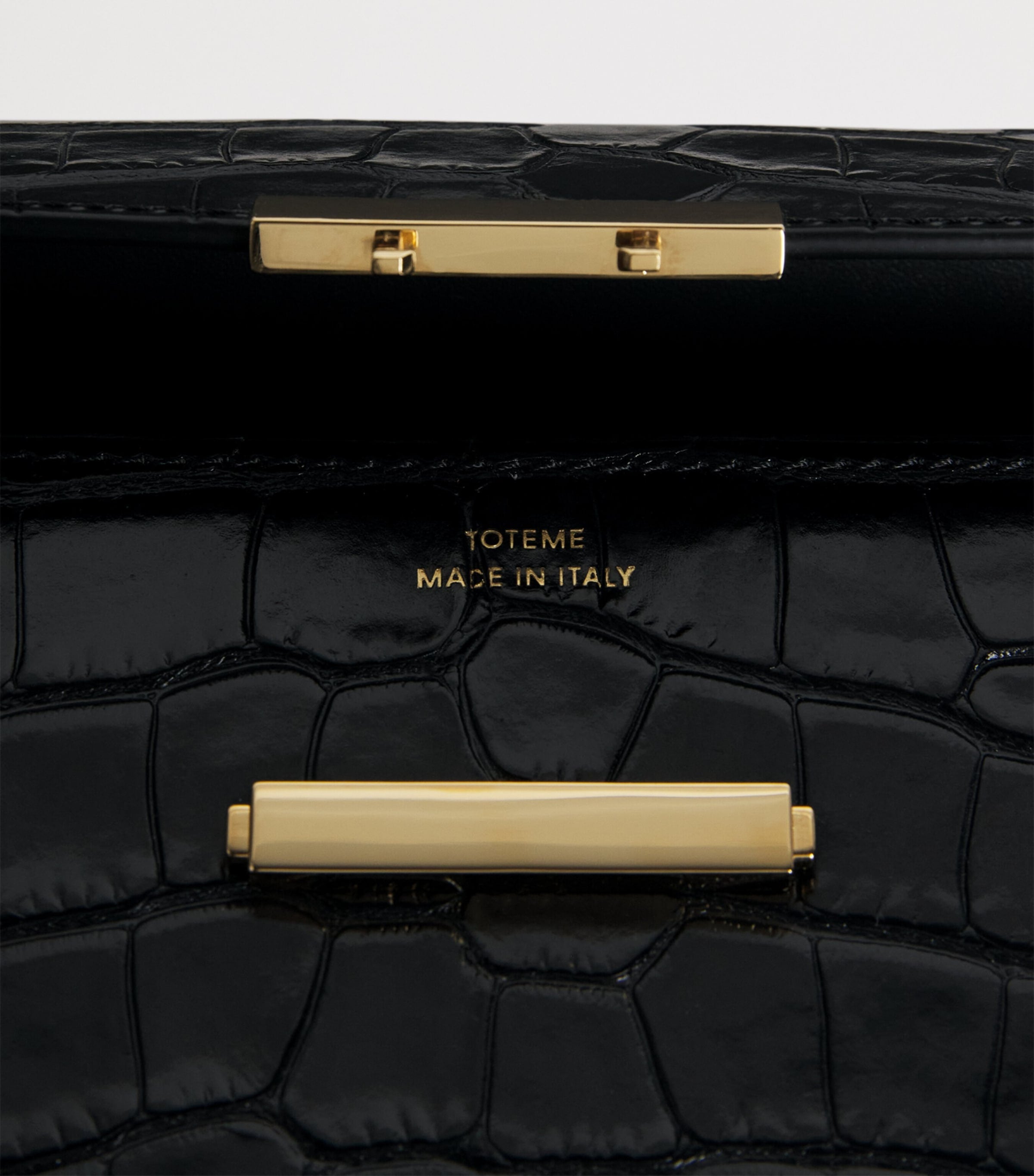 Toteme croc-embossed leather shoulder bag, UK version