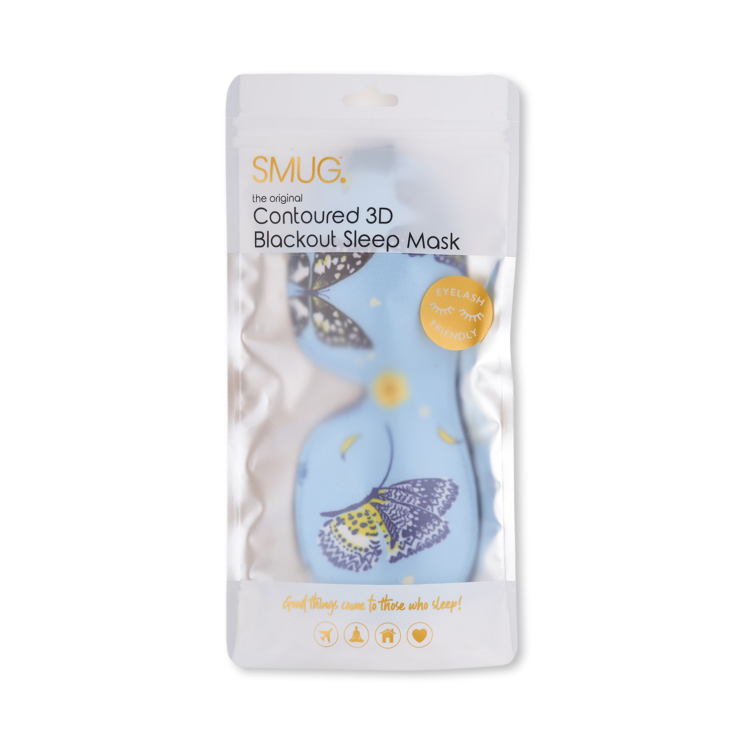 Butterflies contoured sleep mask blackout UK version