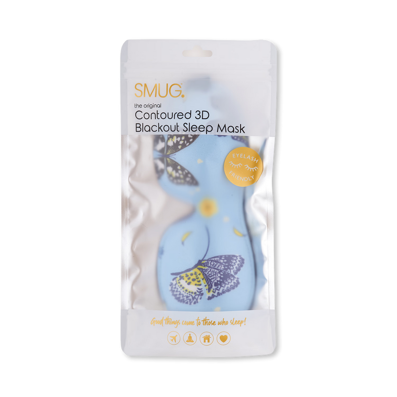 Butterflies contoured sleep mask blackout UK version
