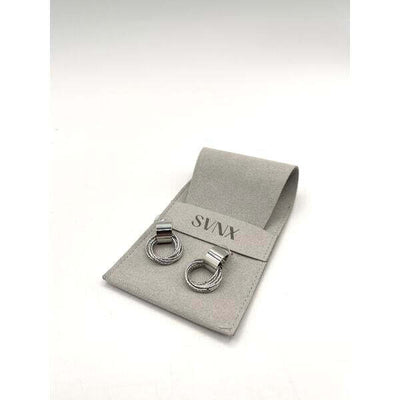 Superdrug SVNX Multi-Layer Circle Silver Stud Earrings, 2.5cm x 1.8cm- Buy online at McGrocer