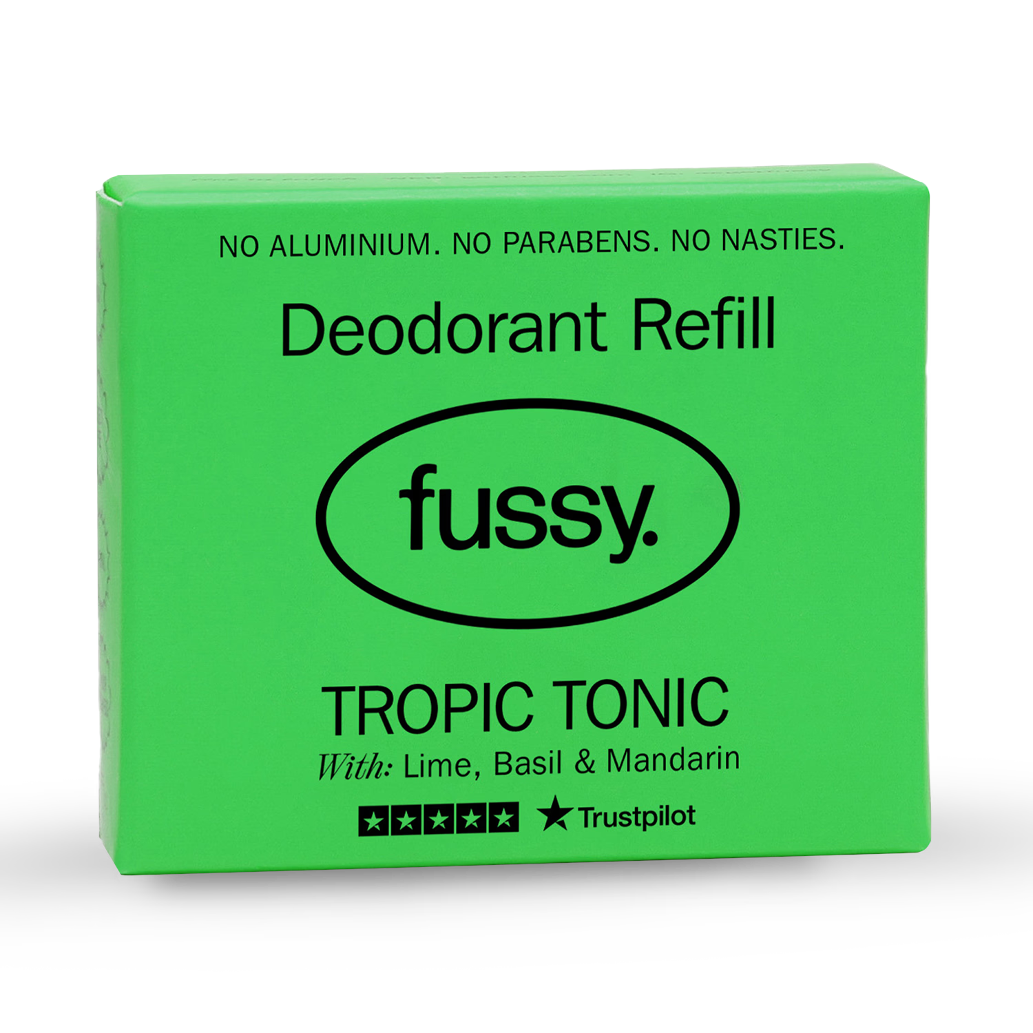 Fussy natural deodorant refill Tropic Tonic 40g (British brand)