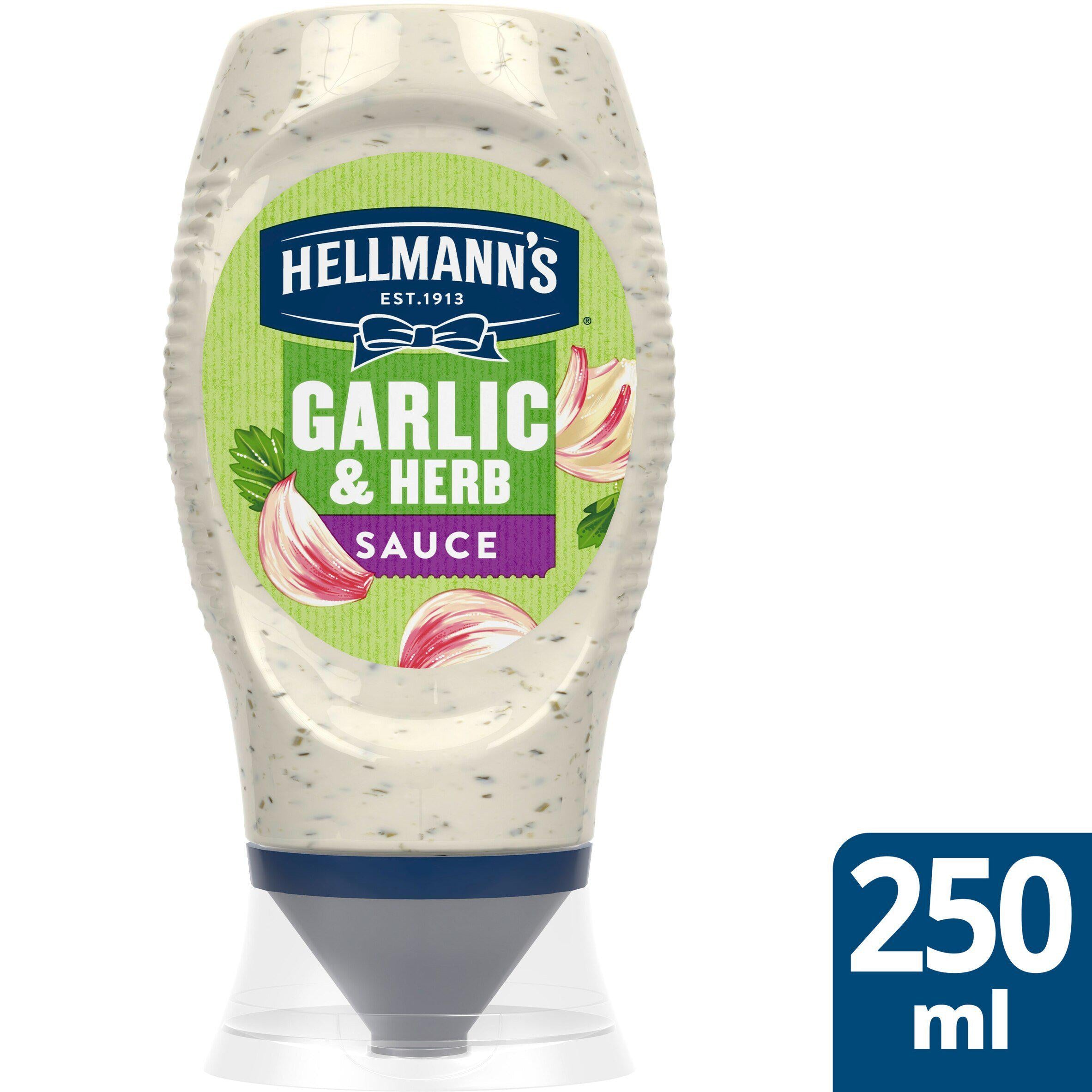 Hellmann's Creamy Garlic & Herb Sauce 250ml GOODS Sainsburys   