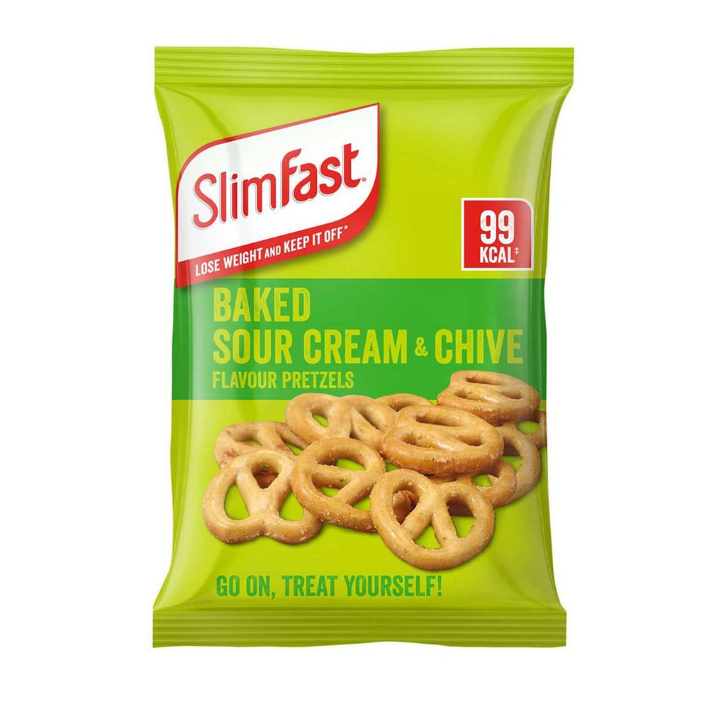 SlimFast Baked Sour Cream & Chive Flavour Pretzels - 23g