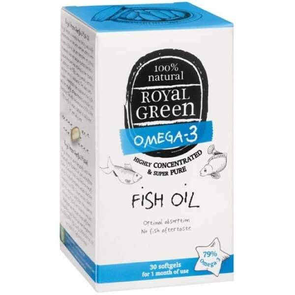Royal Green fish oil 30 capsules, imported from the UK