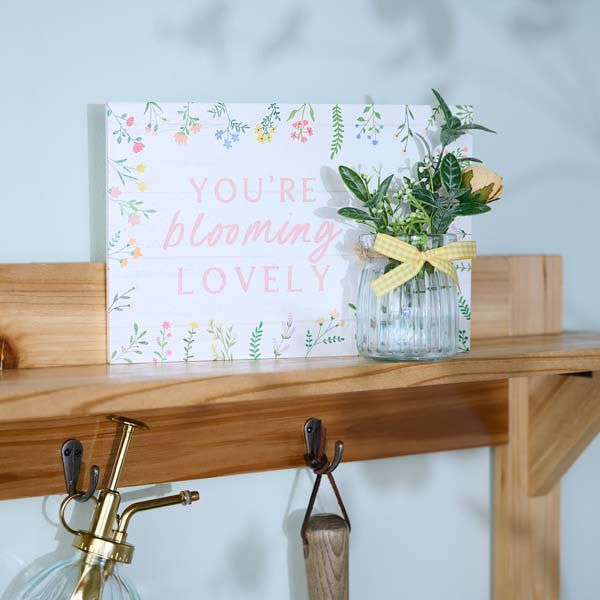 The Cottage Garden Jar Plaque 'Blooming Lovely' GOODS Superdrug   