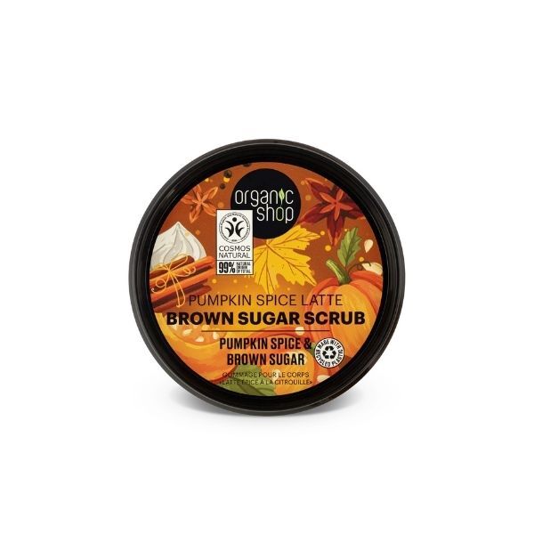 Organic Shop Pumpkin Spice Latte Brown Sugar body scrub 250ml, UK version