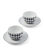 Prada chequerboard cappuccino set, imported from the UK
