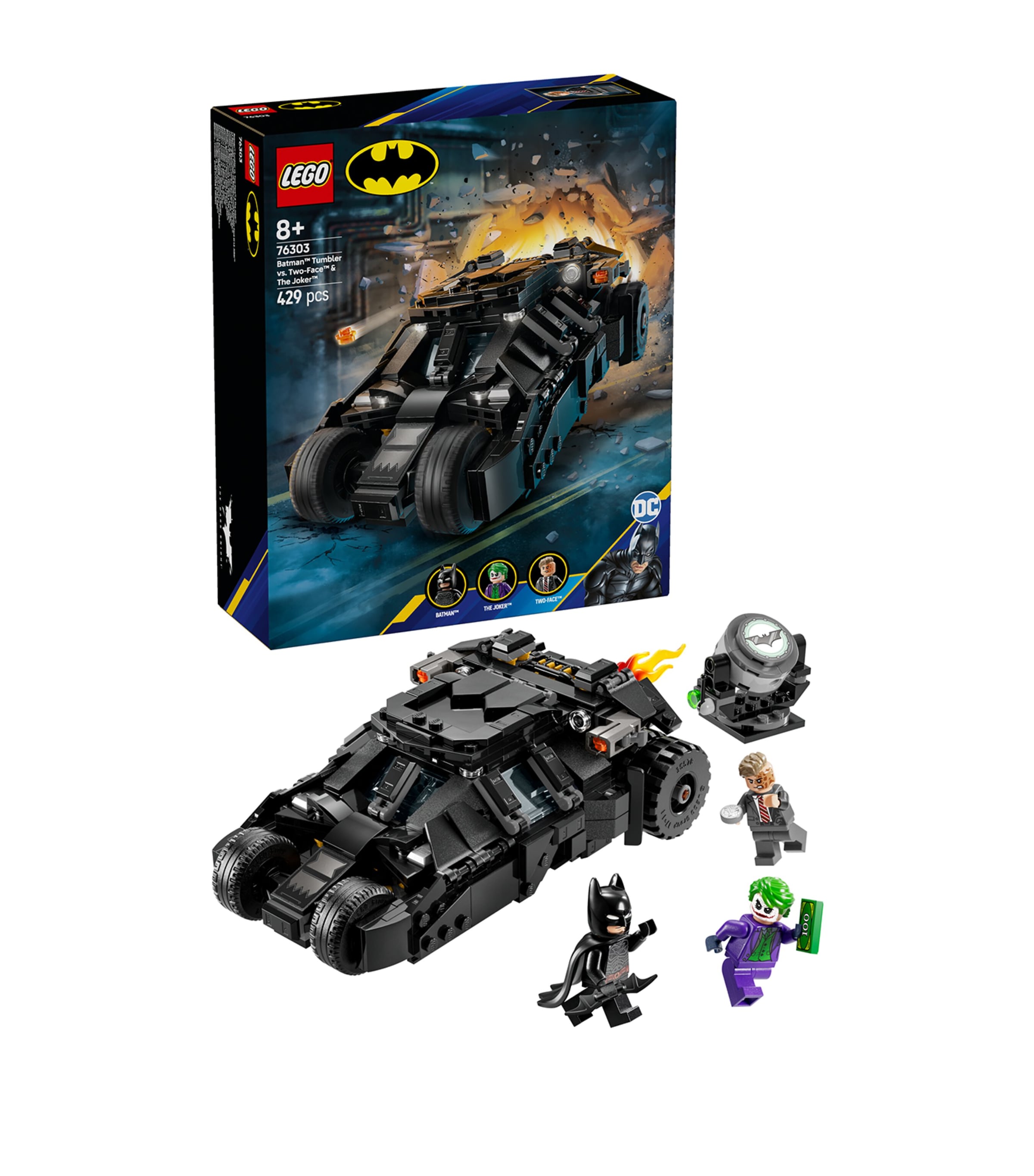 Lego DC Batman Tumbler vs Two-Face and The Joker building set, UK version