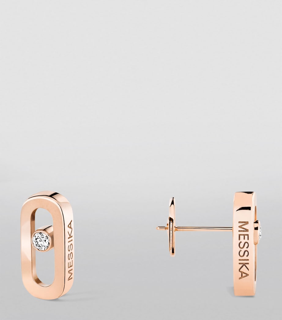 Messika Move Uno stud earrings pink gold diamond 0.03ct - British product