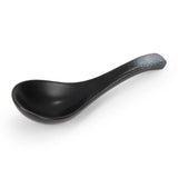 Japanese matte black ceramic soup spoon, UK version