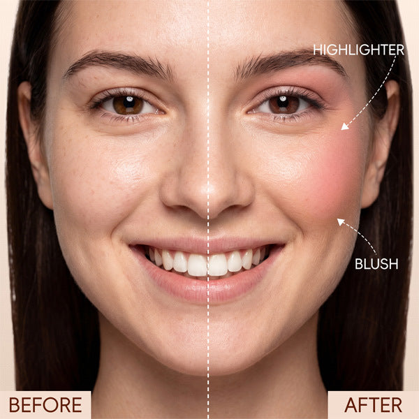 Livingandhome 3in1 blush contour highlighter palette 8g (British brand)