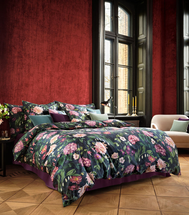 Schlossberg floral print Super King flat sheet 280x290cm (British brand)