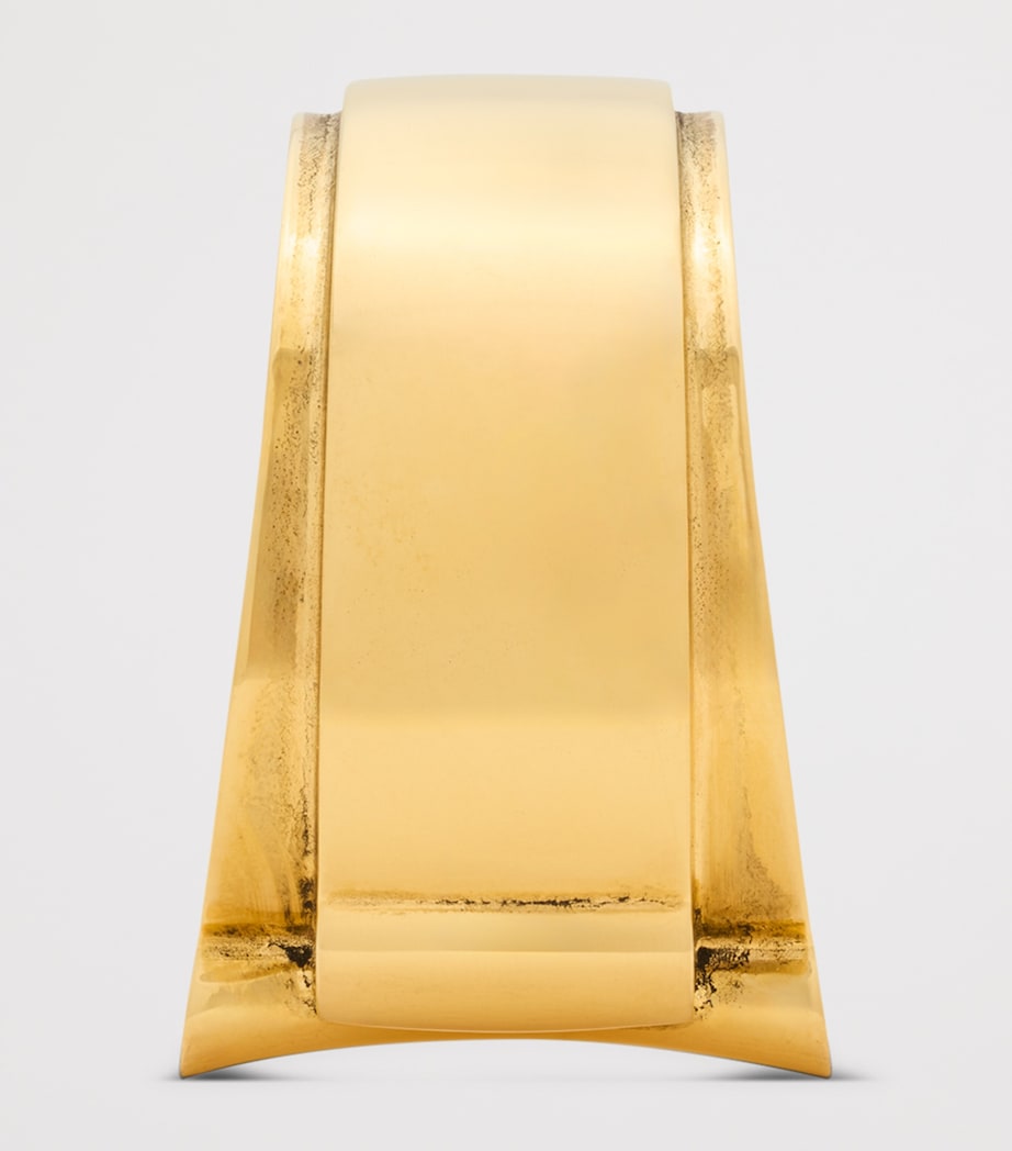 Saint Laurent Scroll Open Cuff Bracelet brass, imported from the UK