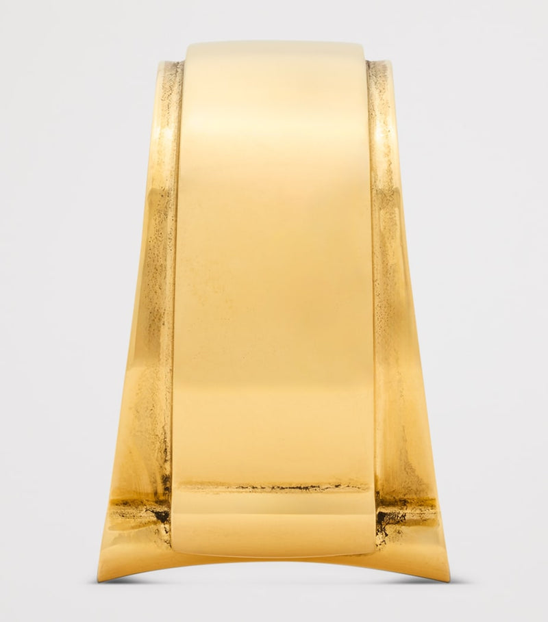Saint Laurent Scroll Open Cuff Bracelet brass, imported from the UK