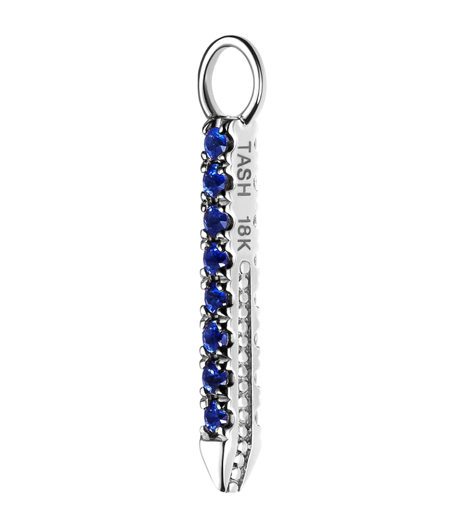 Maria Tash diamond and sapphire eternity bar charm 11mm (British brand)