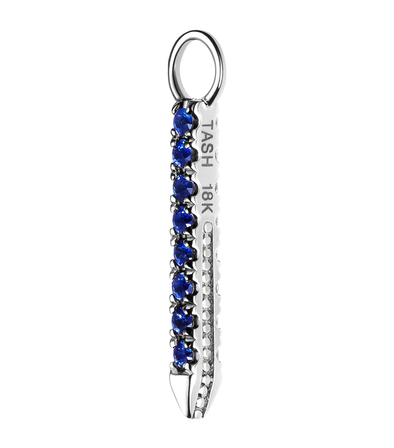 Maria Tash diamond and sapphire eternity bar charm 11mm (British brand)
