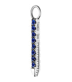 Maria Tash diamond and sapphire eternity bar charm 11mm (British brand)