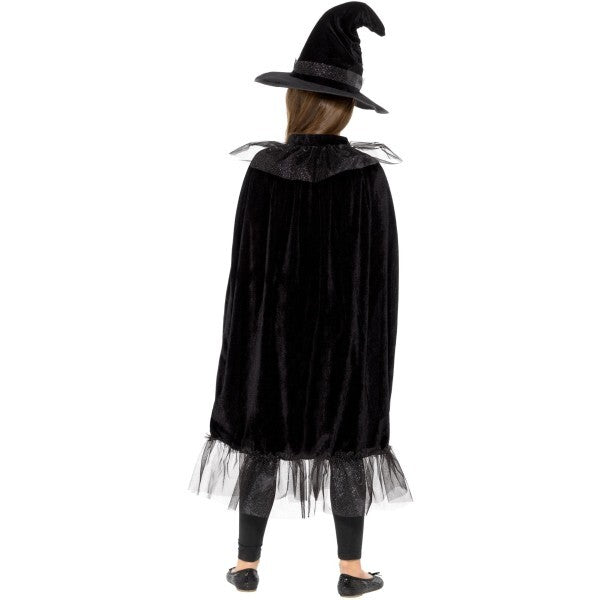 Smiffys Sparkly Witch Kit with cloak and hat, imported from the UK