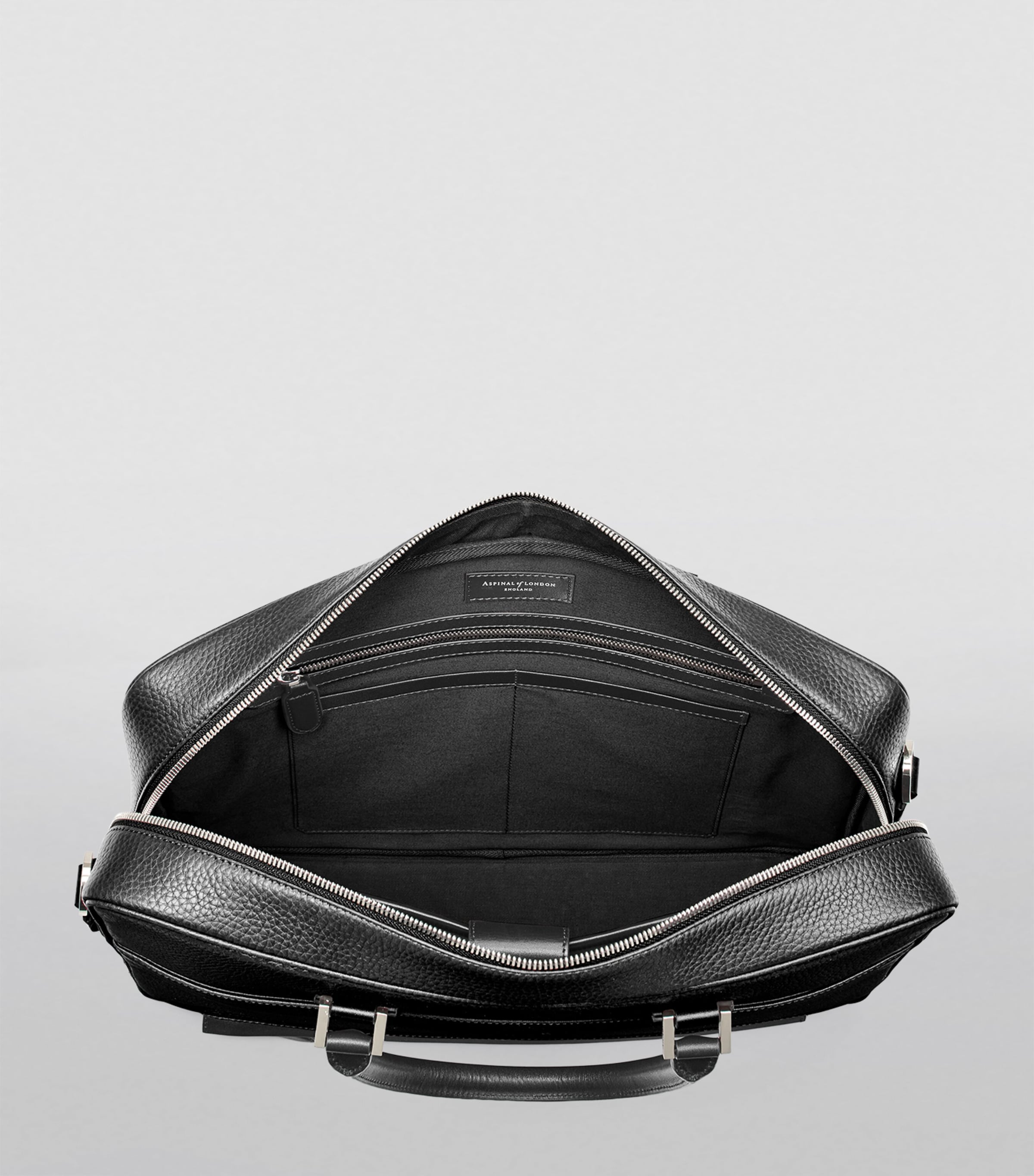 Aspinal of London Mount Street Leather Briefcase Bag (British brand)