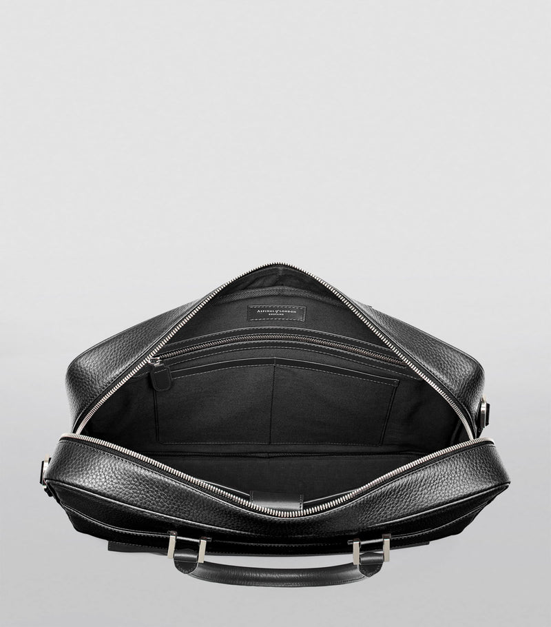 Aspinal of London Mount Street Leather Briefcase Bag (British brand)
