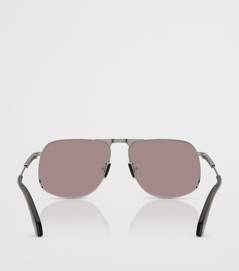 Moncler Vitessa pilot sunglasses steel frame (British brand)