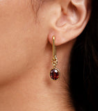 Annoushka yellow gold garnet earring drops - British product