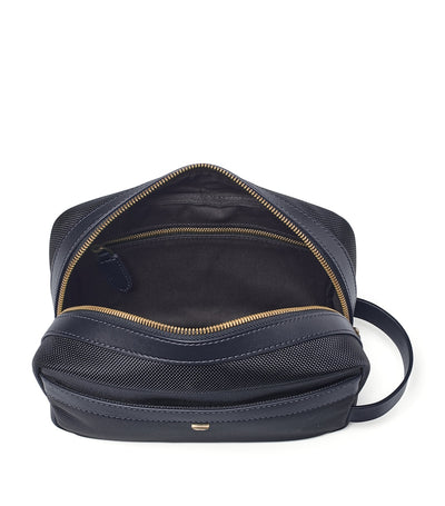 Travel Wash Bag with Logo Detail, Functional Handle and Multiple Pockets