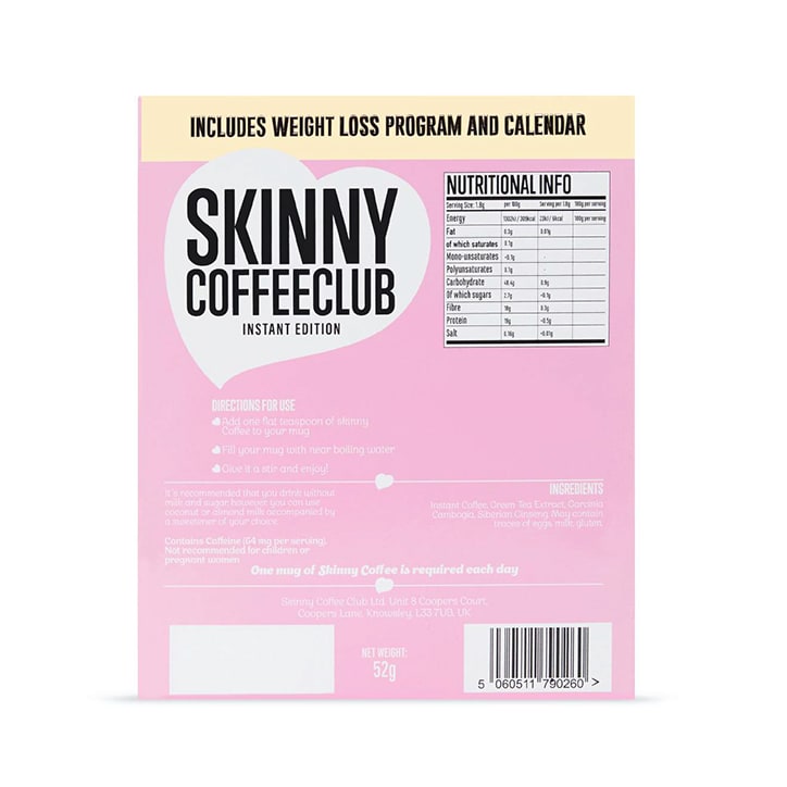 Skinny Coffee Club 28 Day Program Instant Edition Coffee & Coffee Substitute Holland&Barrett   