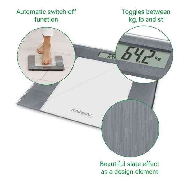 Medisana PS 400 glass personal scale (British brand)