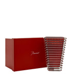 Baccarat rectangular red crystal vase 20cm - British product