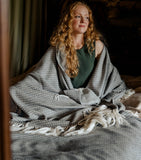Araminta Campbell Alpaca-Blend Willow Throw 150cm x 230cm - British product