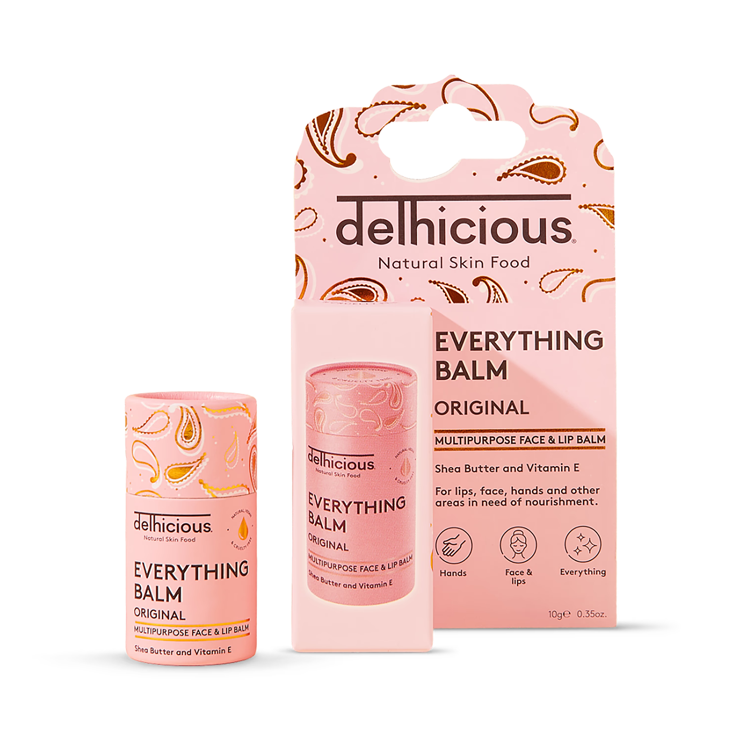 Delhicious Everything Balm multipurpose face lip and body balm, UK version