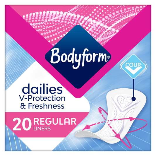 Bodyform Dailies Regular To Go Superabsorbent Panty Liners x20 feminine care Sainsburys   