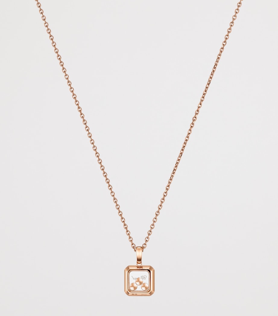 Chopard Happy Diamonds necklace rose gold diamond 42cm (British brand)
