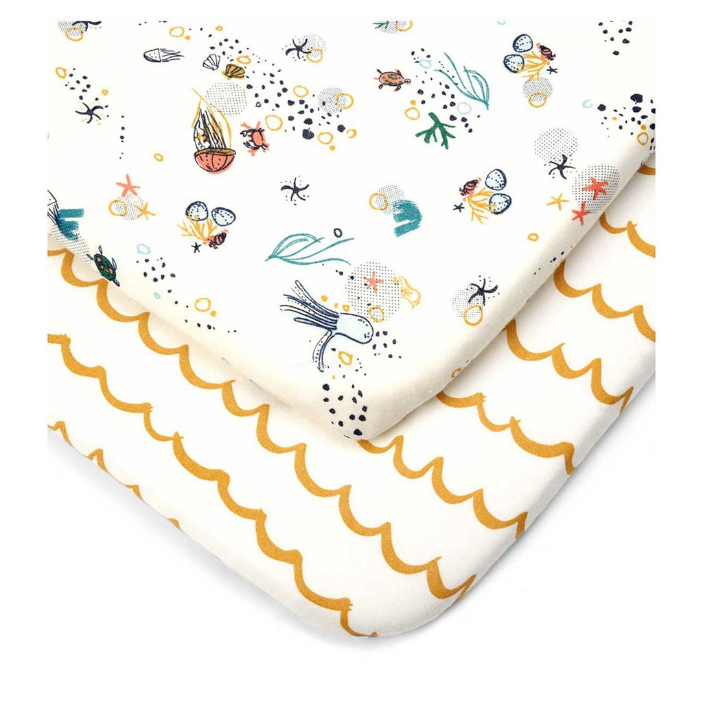 Tutti Bambini Bedside Crib Fitted Sheets 2pk - Our Planet